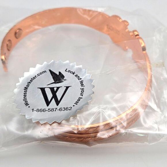 New Unisex Solid Copper Magnetic Bracelet - Arthritis‎ Pain Therapy - 8" - Picture 2 of 5